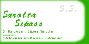 sarolta siposs business card